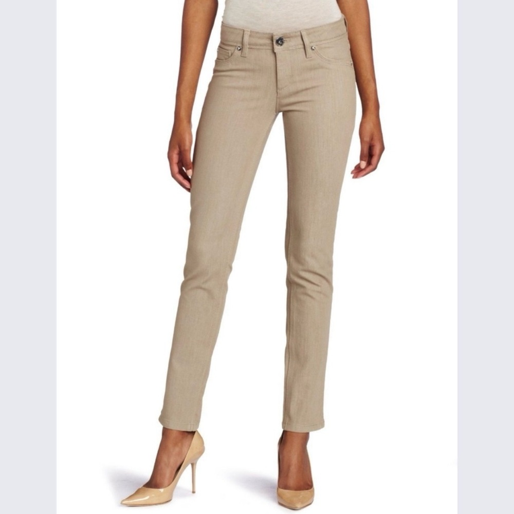 DL1961 Jeans Angel Mid Rise‎ Skinny Ankle 28 Opal Beige Tan Stretch